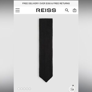 Classic Reiss Black Knit Tie